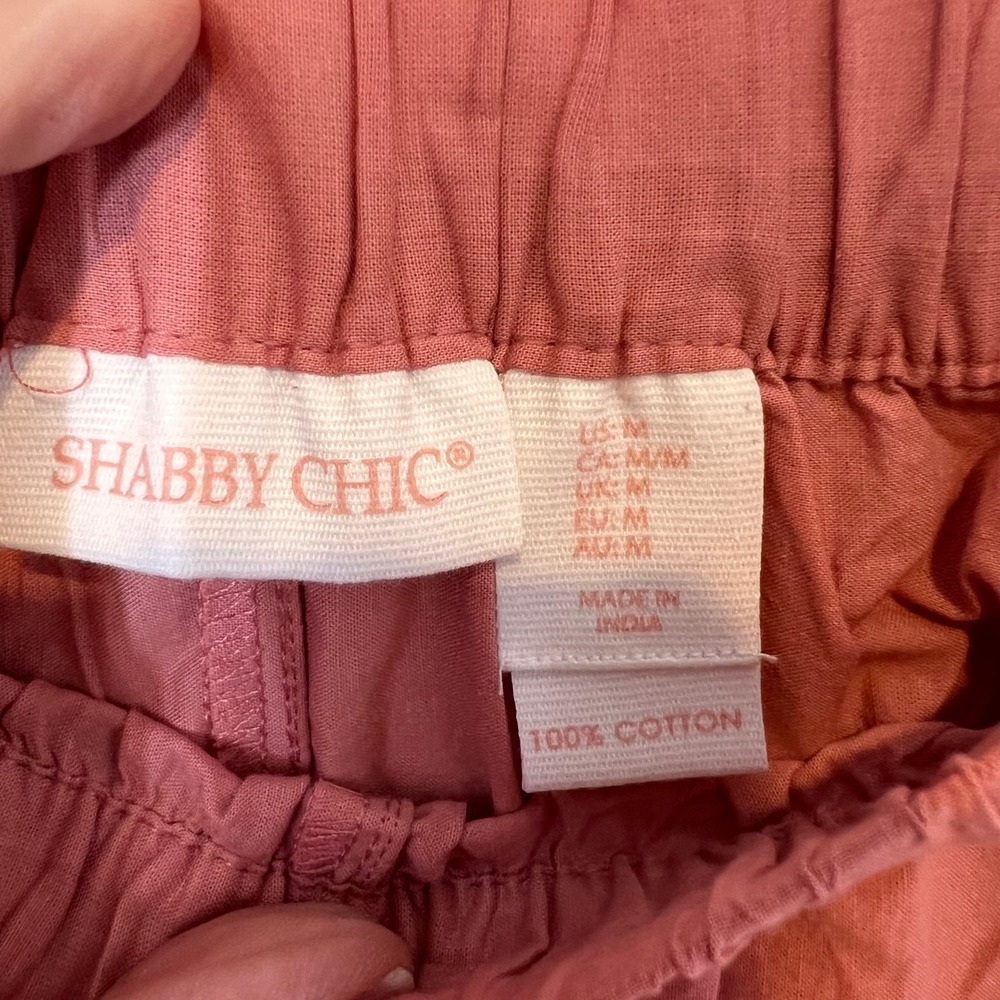 Shabby Chic NEW Eyelet Lace 100% Cotton Embroidered 2 Piece Pajamas Light Medium - Picture 14 of 15